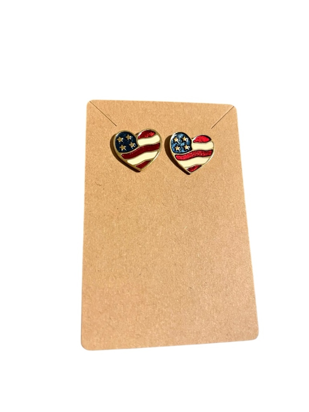 Avon Heart Flag Stud Earrings – Americana Charm